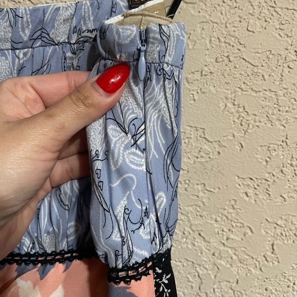 Cinq A Sept | Sabrina Strapless Floral Patchwork Silk Dress Size: 4 - Picture 4 of 6